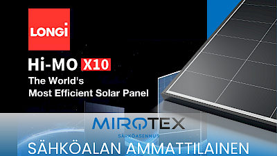 Hi-Mo X10 aurinkopanelit Mirotex Oyltä