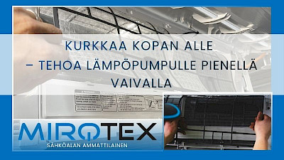 Puhdista suodattimet - tehoa lämpöpumpulle pienellä vaivalla