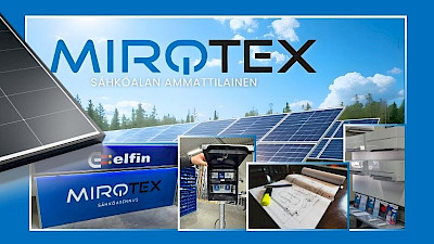 aurinkosähköjärjestelmät, ilmalämpöpumput, sähköautonlatauspisteet, sähköasennukset- ja suunnittelu Mirotex Oy