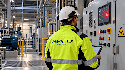 Mirotex Oy Microservice palvelu teollisuudelle; automaatiojärjestelmien suunnittelu ja asennus, kunnossapito- ja huoltotyöt sekä linja- ja laitesiirrot.